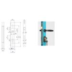 Brava za metalna vrata sa jezičkom i cilindrom, 34 mm