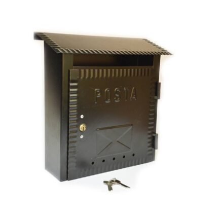 Poštanski sandučić kovani tip 641, 230 x 270 x 70 mm, crni sa bravicom