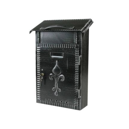 Poštanski sandučić kovani tip 652, 230 x 380 x 80 mm, crni sa bravicom