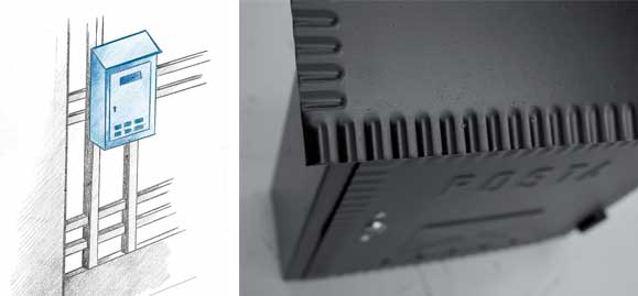 2609 - Poštanski sandučić kovani tip 642, 230 x 360 x 110 mm, crni sa bravicom - Slika 3