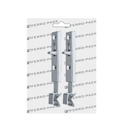 P2077 Zatvarač za vrata, l - 70 mm, ravni, niklovani ; 2 kom,Ferro-pack