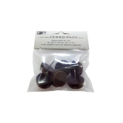 Prikivajuči filc za namještaj sa iglicom, fi 26 mm, smeđi, 6 komada