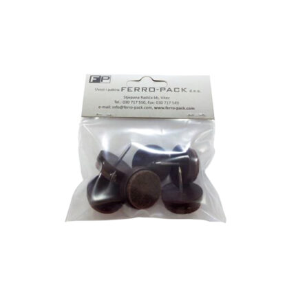 P3483 - Prikivajuči filc za namještaj sa iglicom, fi 26 mm, smeđi, 6 komada,Ferro-pack