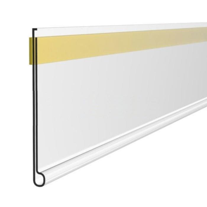 TEGOMETAL PVC nosač cijena samoljepljivi prozirni 1000 x 40 mm (3) TM20 - TEGOMETAL PVC nosač cijena samoljepljivi, prozirni | 1238 x 40 mm - Slika 1