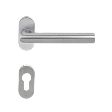 Kvaka oštra i ovalna rozetna 0904 – INOX