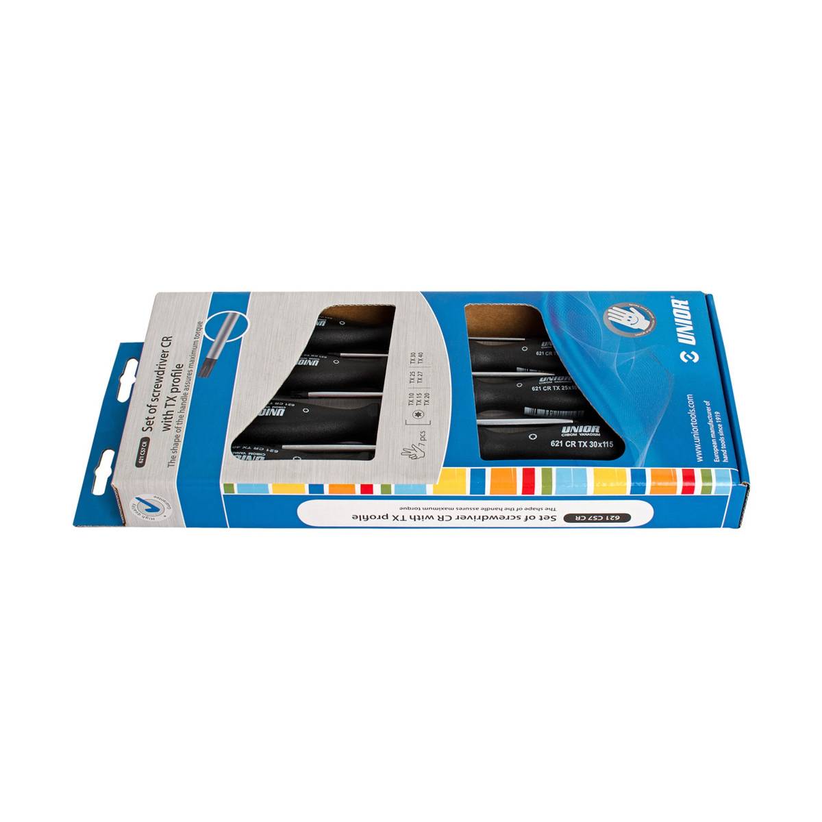 UNIOR garnitura izvijača torx 10-40, 621 CS7 CR UNIOR garnitura izvijača torx 10-40, 621 CS7 CR