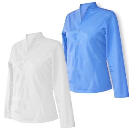 Bluza Slim elastin , plava/bijela S - 4XL