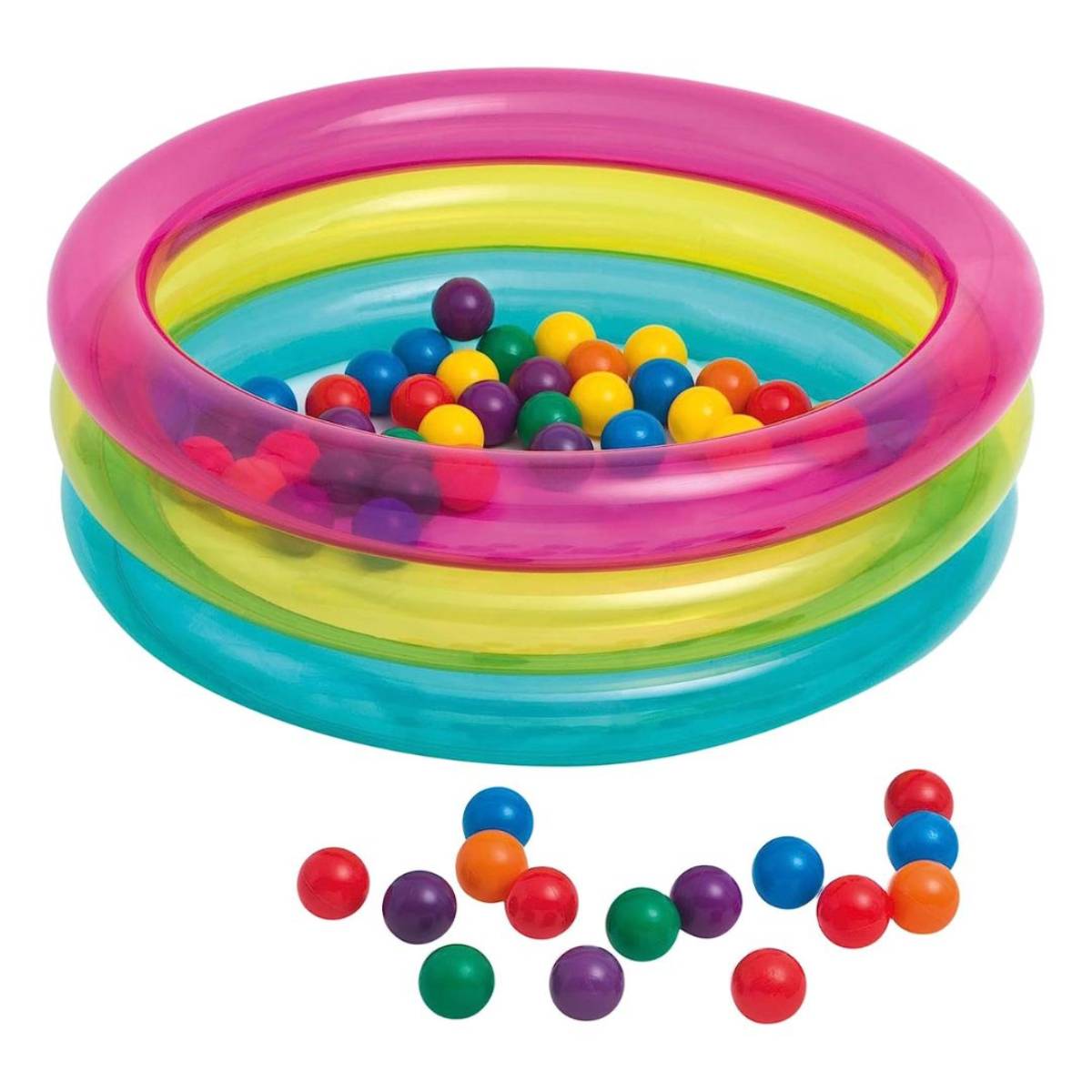 INTEX-dječji-bazen-s-50-loptica-3-prstena-48674NP-86-x-25-cm INTEX dječji bazen s 50 loptica, 3 prstena, 48674NP – 86 x 25 cm