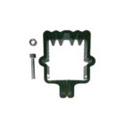 Obujmica za kvadratnu cijev 50×50 mm, sa vijkom – zelena