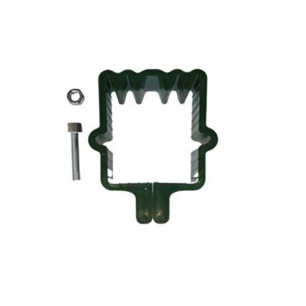 Obujmica za kvadratnu cijev 50×50 mm, sa vijkom – zelena