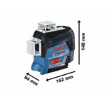 BOSCH laserski križni nivelir GLL 3-80 C + LR7, L-Boxx-2