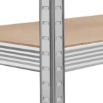 Metalna polica s 5 katova – 180 x 90 x 40 cm – Metalik siva (Zn)