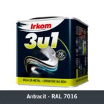 IRKOM boja za metal 3u1 – Antracit, RAL 7016 – 1 kg