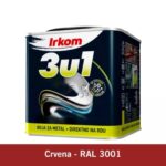 IRKOM boja za metal 3u1 – Crvena, RAL 3001 – 1 kg
