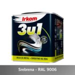 IRKOM boja za metal 3u1 – Srebrena, RAL 9006 – 1 kg