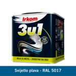 IRKOM boja za metal 3u1 – Svijetlo plava, RAL 5017 – 1 kg
