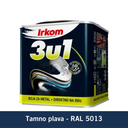 IRKOM boja za metal 3u1 – Tamno plava, RAL 5013 – 1 kg