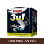 IRKOM boja za metal 3u1 – Tamno smeđa, RAL 8016 – 1 kg