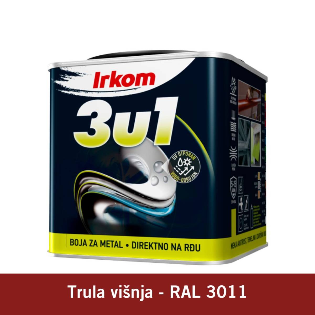 IRKOM-boja-za-metal-3u1-Trula-višnja-RAL-3011-1-kg IRKOM boja za metal 3u1 – Trula višnja, RAL 3011 – 1 kg