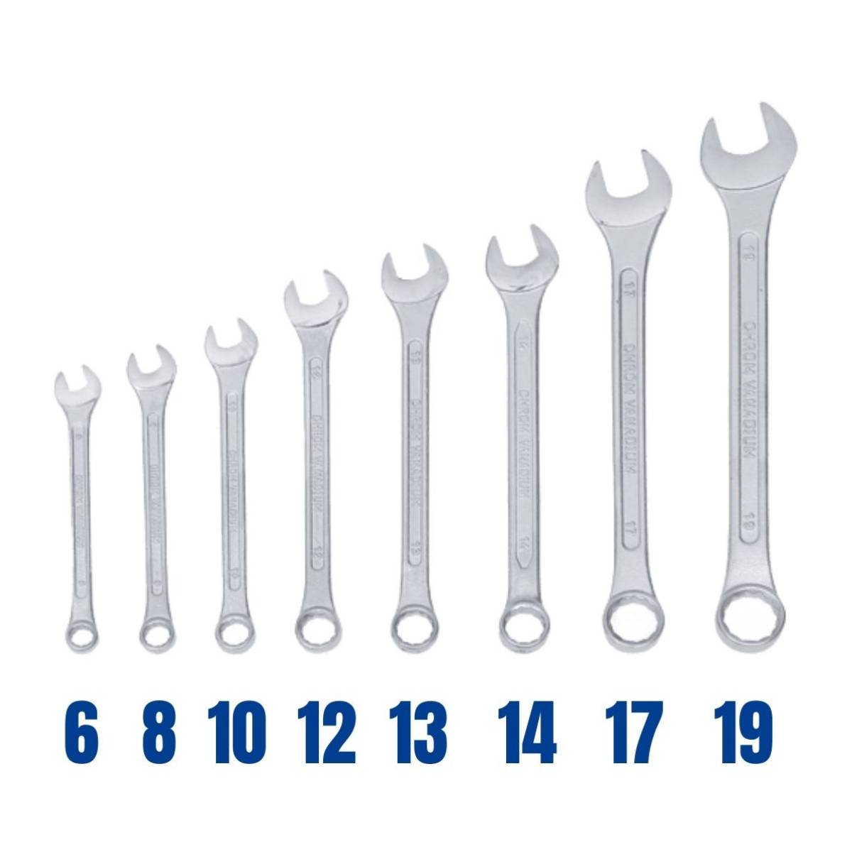 Ključ okasto-viljuškasti - set od 8 kom. | 6 - 19 mm Ključ okasto-viljuškasti - set od 8 kom. | 6 - 19 mm