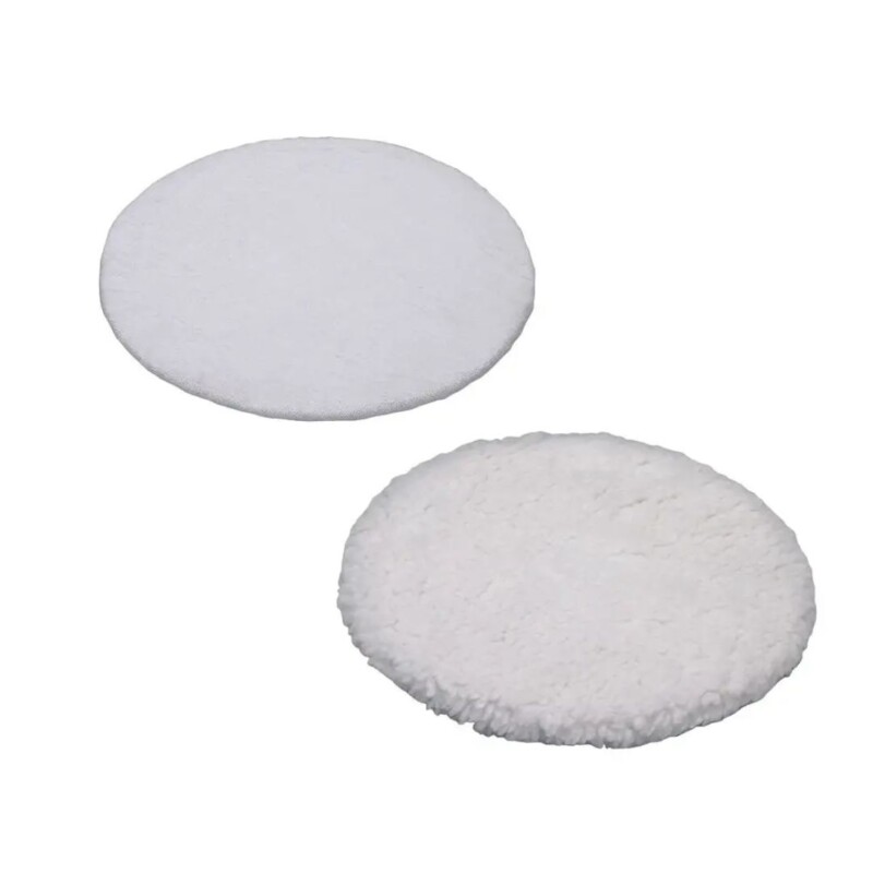 2 Pads De Polissage Pour Lustreuse Voiture - Compatible Einhell CE-CB 18/254 Li & CC-PO 90 - Laine D'agneau, Microfibre - 6