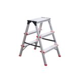 Ljestve aluminijske kućne | 3 gazišta – duple