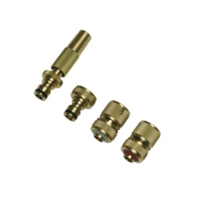 PAPILLON ravna mlaznica + 3 spojnice 1/2″, mesing – set