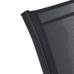 Vrtna stolica tekstilen 55 x 75 x 95 cm – crna