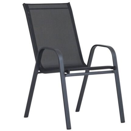 Vrtna stolica tekstilen 55 x 75 x 95 cm – crna