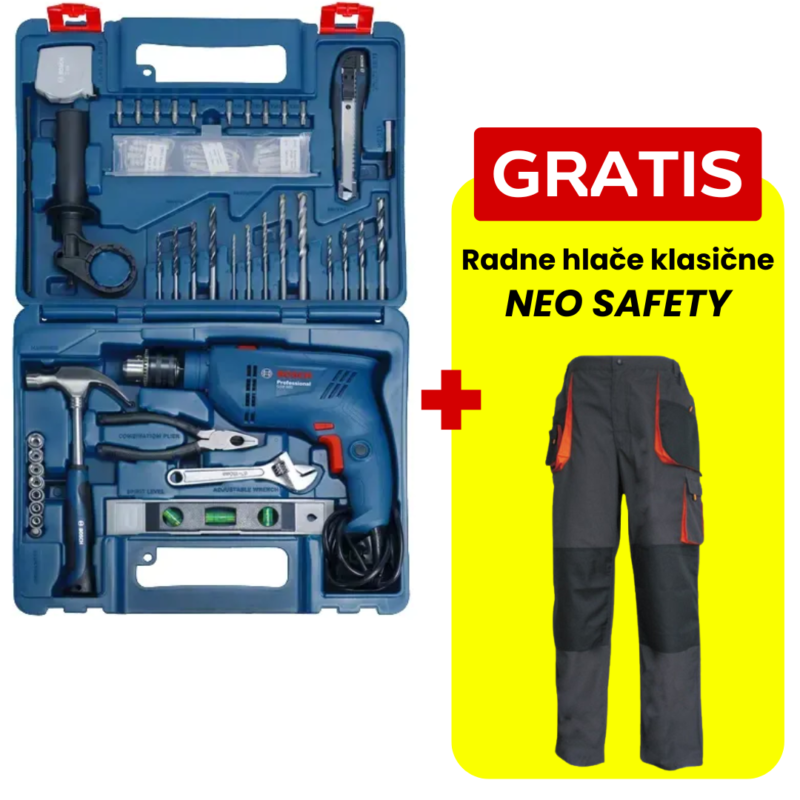 BOSCH električna udarna bušilica GSB 600 Professional, SET+ GRATIS ...