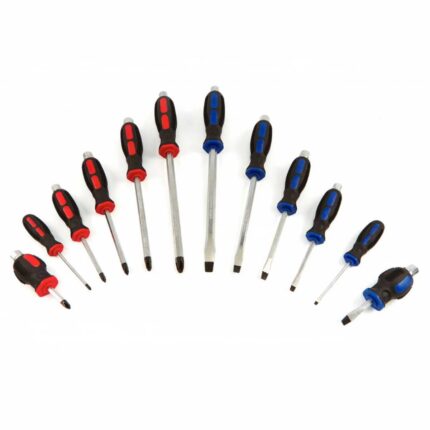 WEBER set odvijača s udarnom kapicom u PVC kovčegu, 12 komada