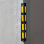 Zidni kutni odbojnik pravokutne trake, 9x9 cm, l-80 cm, sa PVC vijcima