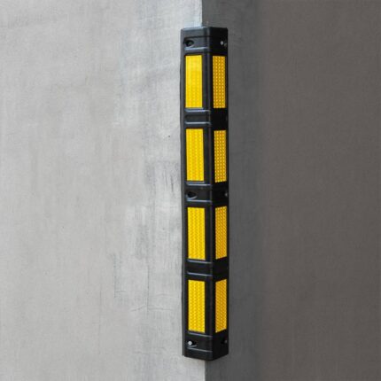 Zidni kutni odbojnik pravokutne trake, 9x9 cm, l-80 cm, sa PVC vijcima