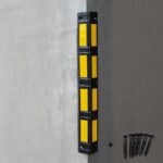 Zidni kutni odbojnik pravokutne trake, 9x9 cm, l-80 cm, sa PVC vijcima