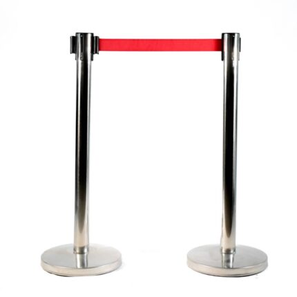 INOX stubić fi 6cm x h-91cm sa postoljem i trakom -300cm