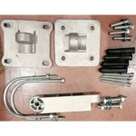 Ogledalo zidno zaobljeno, akrilno, bijelo - crveno, fi 80 cm