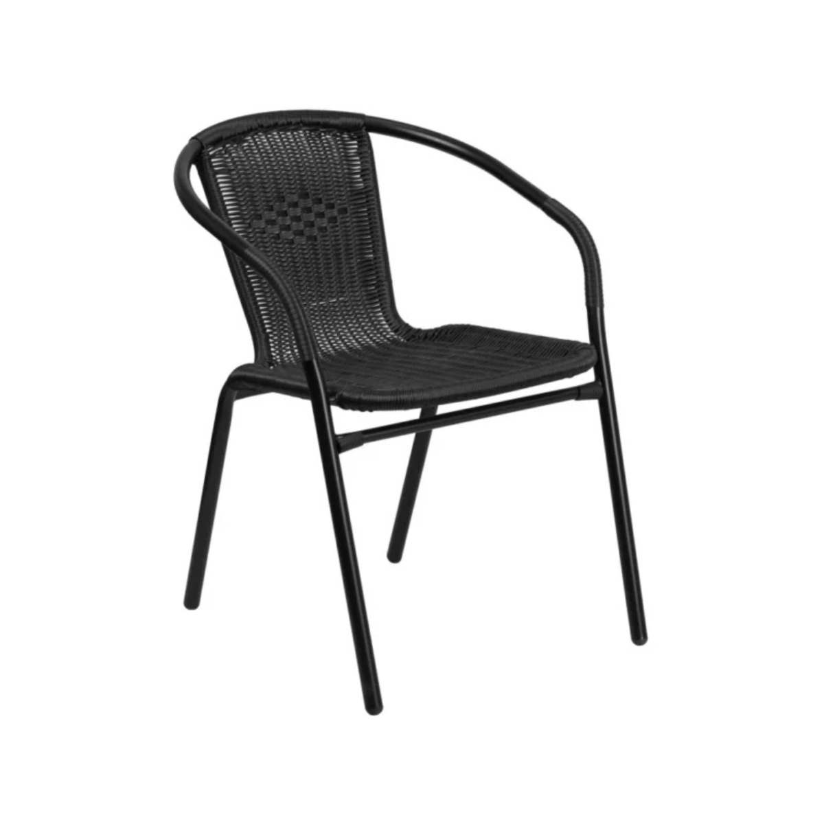 M15459 Vrtna stolica crna 54 x 61 x 73 cm, ratan, AM-037 - Slika 1