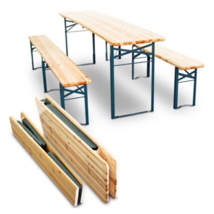 Vrtna garnitura stol + dvije klupe 180x50cm, set