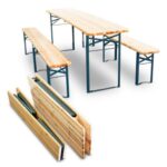 Vrtna garnitura stol+ dvije klupe 200x60cm, set
