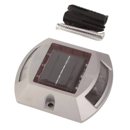 Katadiopter SOLARNI crveni sa 6 LED dioda, aluminijski