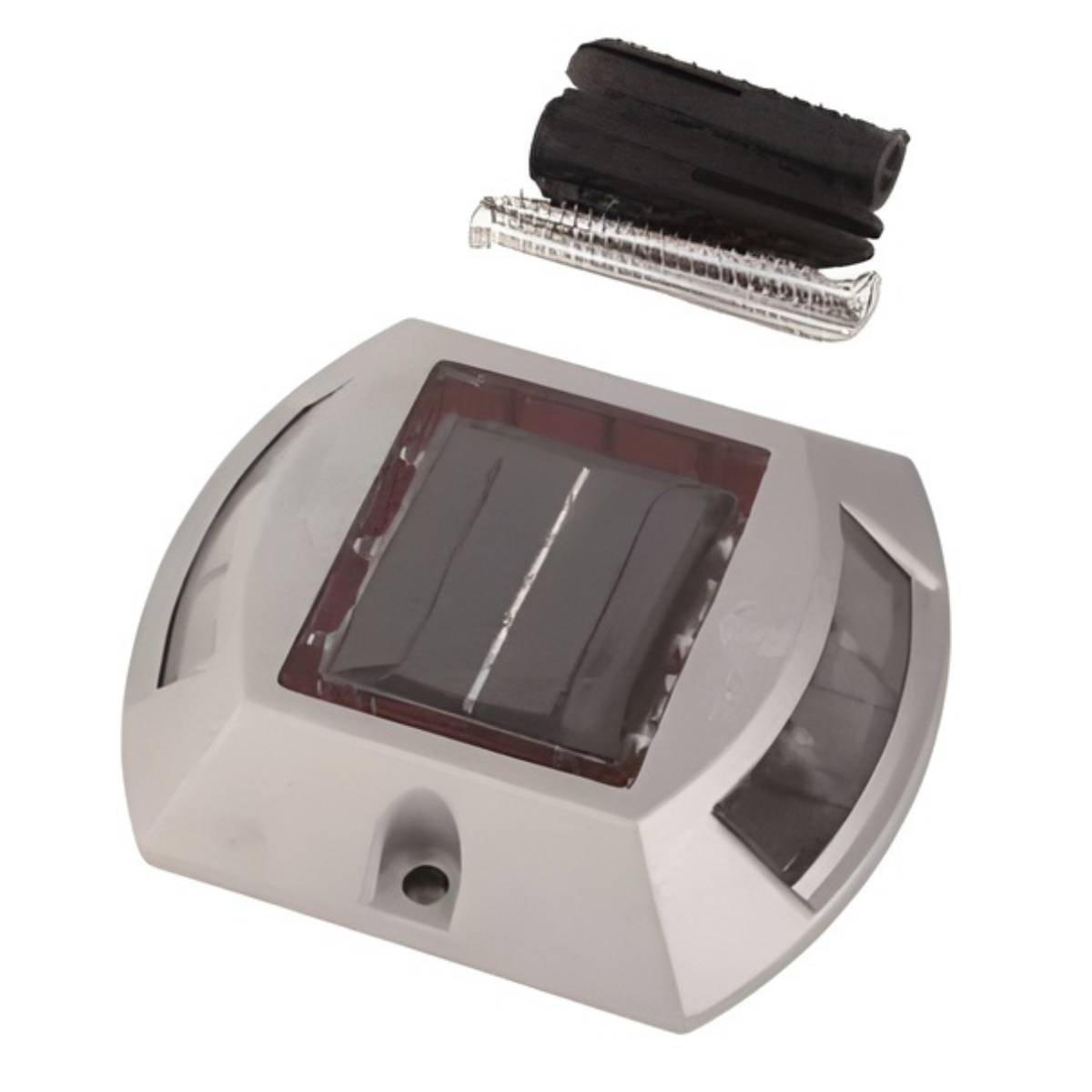 Katadiopter SOLARNI crveni sa 6 LED dioda, aluminijski Katadiopter SOLARNI crveni sa 6 LED dioda, aluminijski