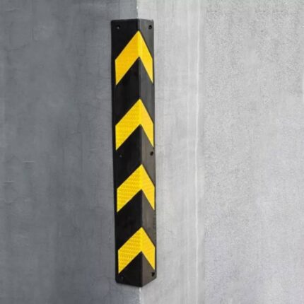 Zidni kutni odbojnik kose trake, 10x10cm, I-80 cm, sa PVC vijcima