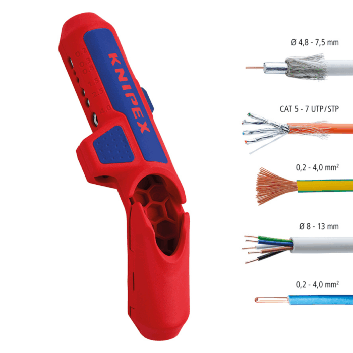 KNIPEX univerzalni alat za skidanje izolacije ErgoStrip, 135 mm - Slika 4