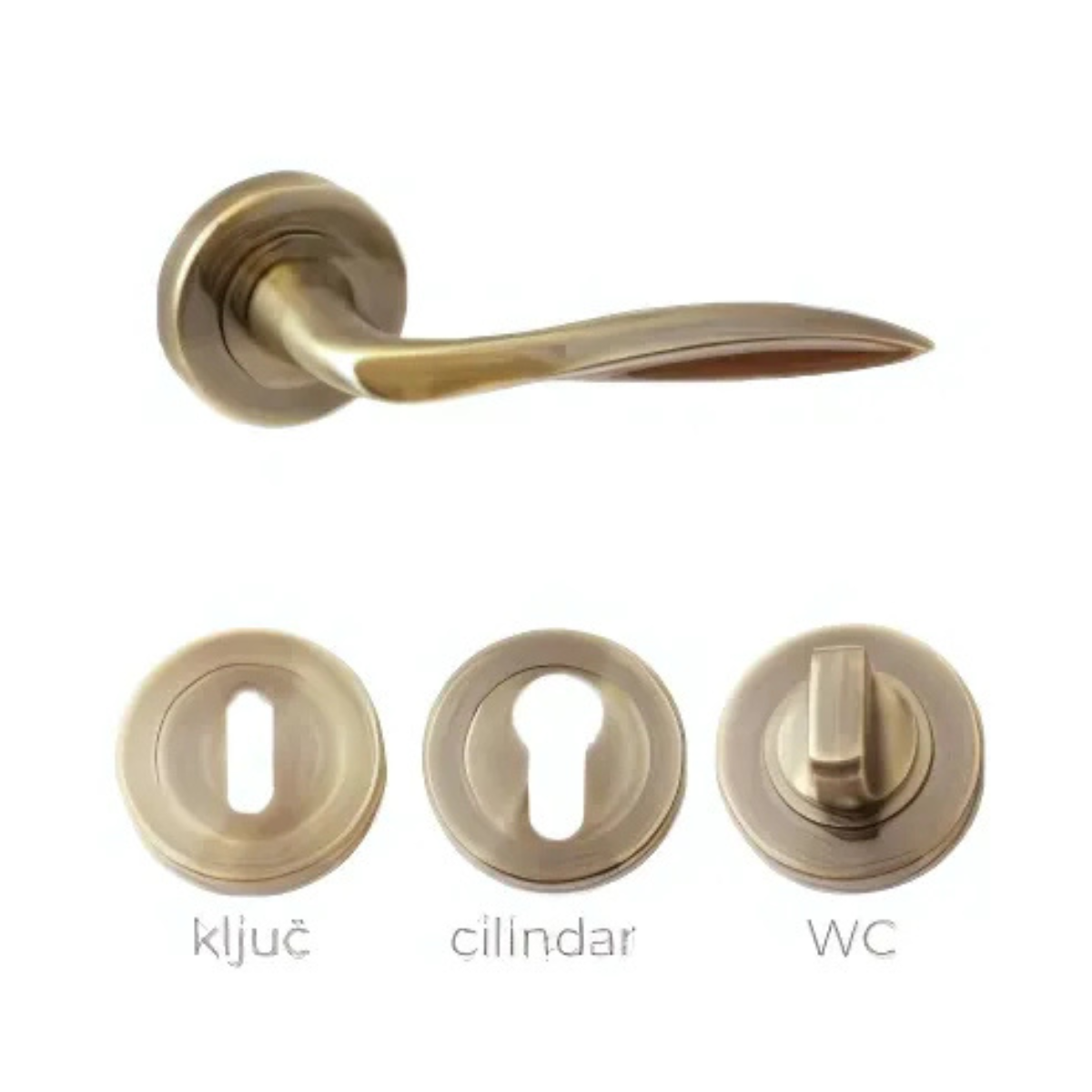 2826-2827-2828 Kvaka sa rozetnom, APECS, H-0479-A-AB - Slika 1