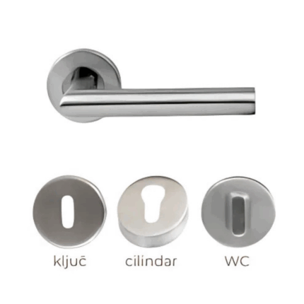 Kvaka sa rozetnom, APECS H-0204, INOX