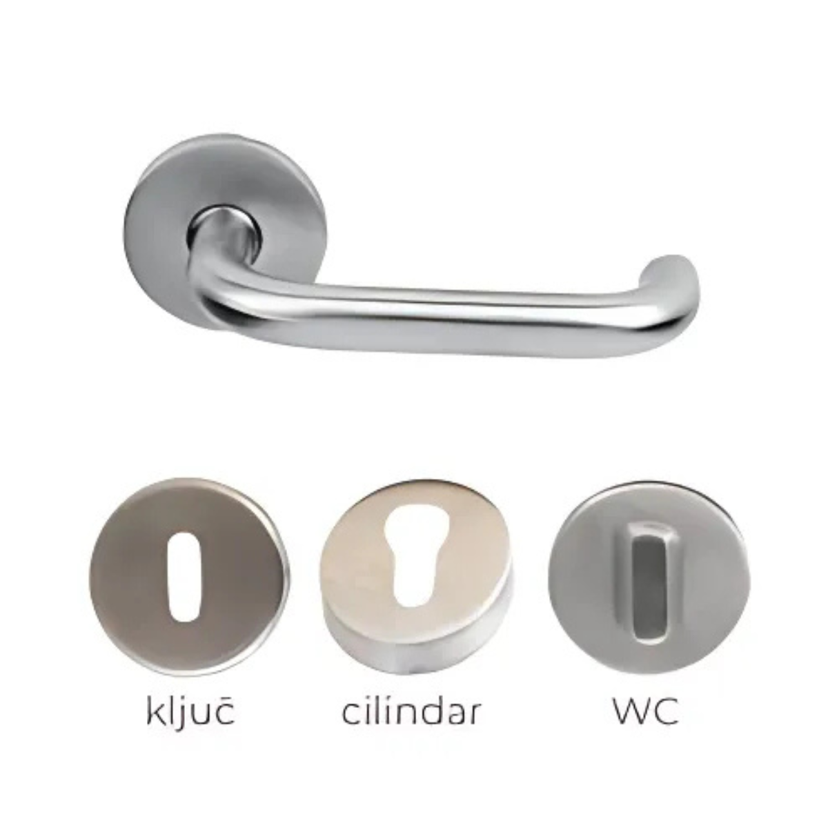 P2236-P2237-P2238 Kvaka sa rozetnom H-0203, INOX - Slika 1