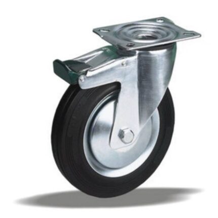 LIV kotač metalni okretni sa kočnicom, fi 125 mm, KG-100