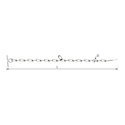 Lanac za psa sa okretaljkom fi 2,5,x2500