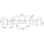 BICA vrtna garnitura Venezia 3, grafit siva - Slika 2