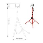 IS749NG Građevinski reflektor LIGHT PAD, na tronošcu i 3 met kabla, 20W, 1800Lm - Slika 3